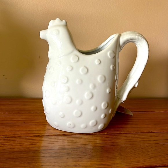 💃💃 HP 💃💃 Boston Warehouse Trading Company White Rooster Pitcher - Picture 3 of 9